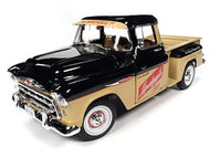 AW311 - 1957 CHEVY 3100 STEPSIDE PICKUP LEINENKUGLE'S BEER BLACK & TAN