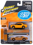 JLCT014B2 - 2014 DODGE CHALLENGER SRT8 PETTY'S GARAGE YELLOW/ORANGE WITH BLACK STRIPES