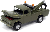 JLML011B1 - 1959 FORD F-250 TOW TRUCK GREEN WITH DIRT EFFECTS 'UNITED STATES MARINE CORPS'