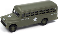 JLML011B4 - 1956 CHEVROLET BUS GREEN 'UNITED STATES ARMY'