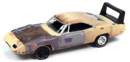 JLSP398 - 1969 DODGE CHARGER DAYTONA YELLOW WITH DIRTY EFFECTS MYSTERY MATINEE