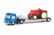 450128900 - Pic.MERCEDES BENZ FLATBED TRAILER WITH TRACTOR