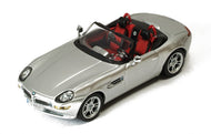 MOC076 - B.M.W Z8 METTALIC SILVER WITH RED/BLACK INTERIORS 2001