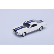 S2644 - FORD MUSTANG SHELBY G.T 350 1966 WHITE WITH BLUE STRIPES