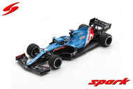 S7851 - ALPINE A521 #14 ALPINE F1 TEAM 3RD QATAR GP 2021 FERNANDO ALONSO WITH #3 BOARD AND PIT BOARD