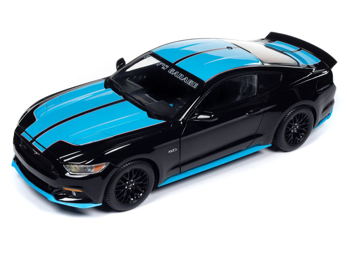 AW321 - 2016 FORD MUSTANG GT PETTY'S GARAGE BLUE AND BLACK