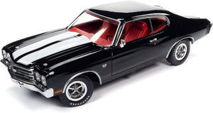 AMM1317 -1970 CHEVROLET CHEVELLE SS BLACK WITH WHITE STRIPES