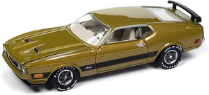AWSP173A- 1973 FORD MUSTANG MACH 1 GREEN GOLD