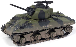 JLML010A1 - WWII M4A3 SHERMAN TANK '81 DAYS OF ACTION' GREEN/BLACK CAMO DIRTY VERSION