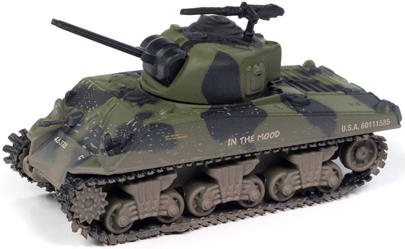 JLML010A1 - WWII M4A3 SHERMAN TANK '81 DAYS OF ACTION' GREEN/BLACK CAMO DIRTY VERSION