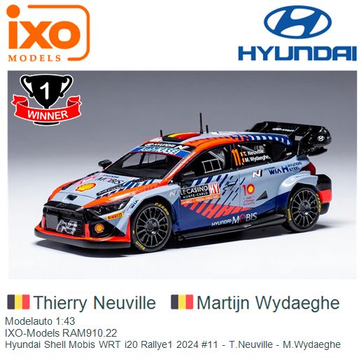 RAM910 - HYUNDIA i20 N RALLY #11 WINNER MONTE CARLO 2024