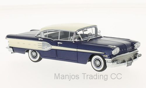 NEO46260 - 1958 PONTIAC STARCHIEF 4 DOOR SEDAN BLUE WITH WHITE TOP