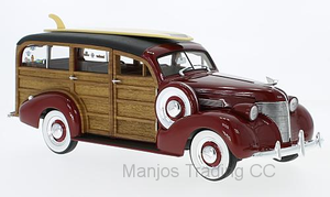SUN6176 - 1939 CHEVROLET WOODY SURF WAGON RED