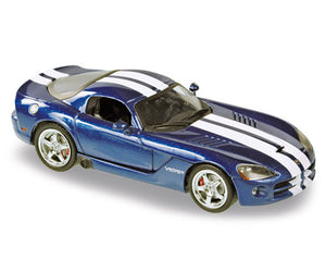 NOR950020 - DODGE VIPER COUPE 2006 BLUE PEARL COAT WITH WHITE STRIPES