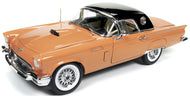 AMM1098 - 1957 FORD THUNDERBIRD CORAL SAND WITH BLACK SOFT TOP