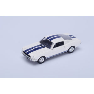 S2644 - FORD MUSTANG SHELBY G.T 350 1966 WHITE WITH BLUE STRIPES