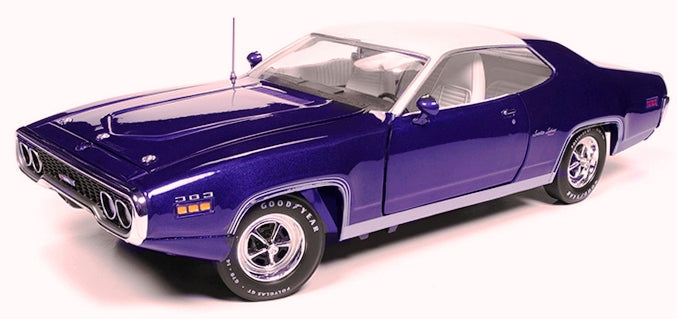 AMM1146 - 1971 PLYMOUTH SATELLITE SEBRING PLUS PURPLE WITH WHITE ROOF