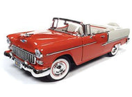 AMM1265 - 1955 CHEVROLET BEL AIR CONVERTIBLE RED AND WHITE