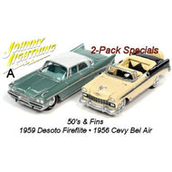 JLPK018A1- 1959 DESOTO FIREFLITE GREEN  & 1956 CHEVY BEL AIR CREAM