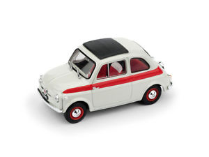 R604 - FIAT 500  SPORT CLOSED TOP 1959 WHITE RED STRIPE